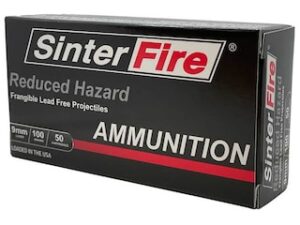 Buy SinterFire Reduced Hazard Ammunition 9mm Luger 100 Grain Frangible Flat Nose Lead Free