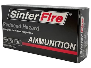 Buy Sinterfire Reduced Hazard Ammunition 9Mm Luger 100 Grain Frangible Flat Nose Lead Free
