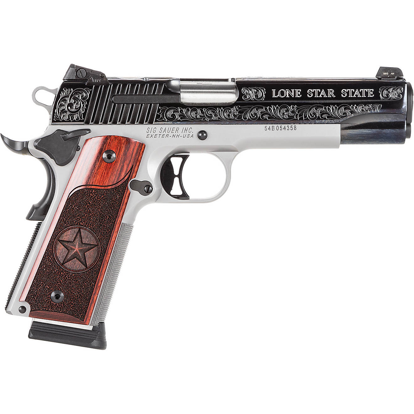 Sig Sauer 1911 Texas Engraved Two-Tone 45 Acp Full-Sized 8-Round Pistol 2 Buy Sig Sauer 1911 Texas Engraved Two-Tone 45 Acp Full-Sized 8-Round Pistol Online