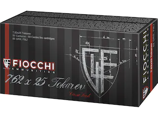 Buy Fiocchi Ammunition 7.62X25Mm Tokarev 85 Grain Full Metal Jacket Box Of 50 Near Me