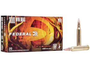 Federal Fusion Ammunition 300 Winchester Magnum 150 Grain Bonded Soft Point Box of 20