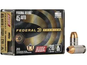 Buy Federal Premium Personal Defense Ammunition 45 ACP 210 Grain Hydra-Shok Deep Jacketed Hollow Point Online