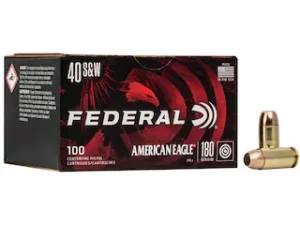 Buy Federal American Eagle Ammunition 40 S&W 180 Grain Full Metal Jacket Online