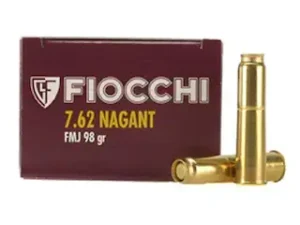 Buy Fiocchi Ammunition 7.62mm Russian Nagant (7.62x38mmR) 98 Grain Full Metal Jacket Box of 50 Online