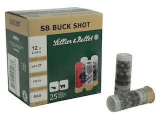 Buy Sellier &Amp; Bellot Ammunition 12 Gauge 2-3/4&Quot; #4 Buckshot 27 Pellets Online