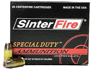Sinterfire Special Duty Ammunition 380 Acp 75 Grain Frangible Hollow Point Lead Free Box Of 20