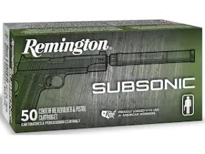 Buy Remington Subsonic Ammunition 9mm Luger 147 Grain Flat Nose Enclosed Base Near Me