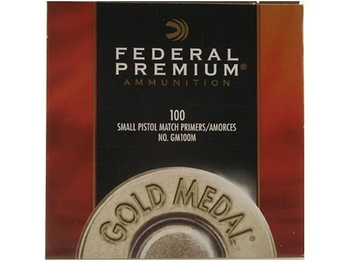 Buy Federal Premium Gold Medal Small Pistol Match Primers #100M