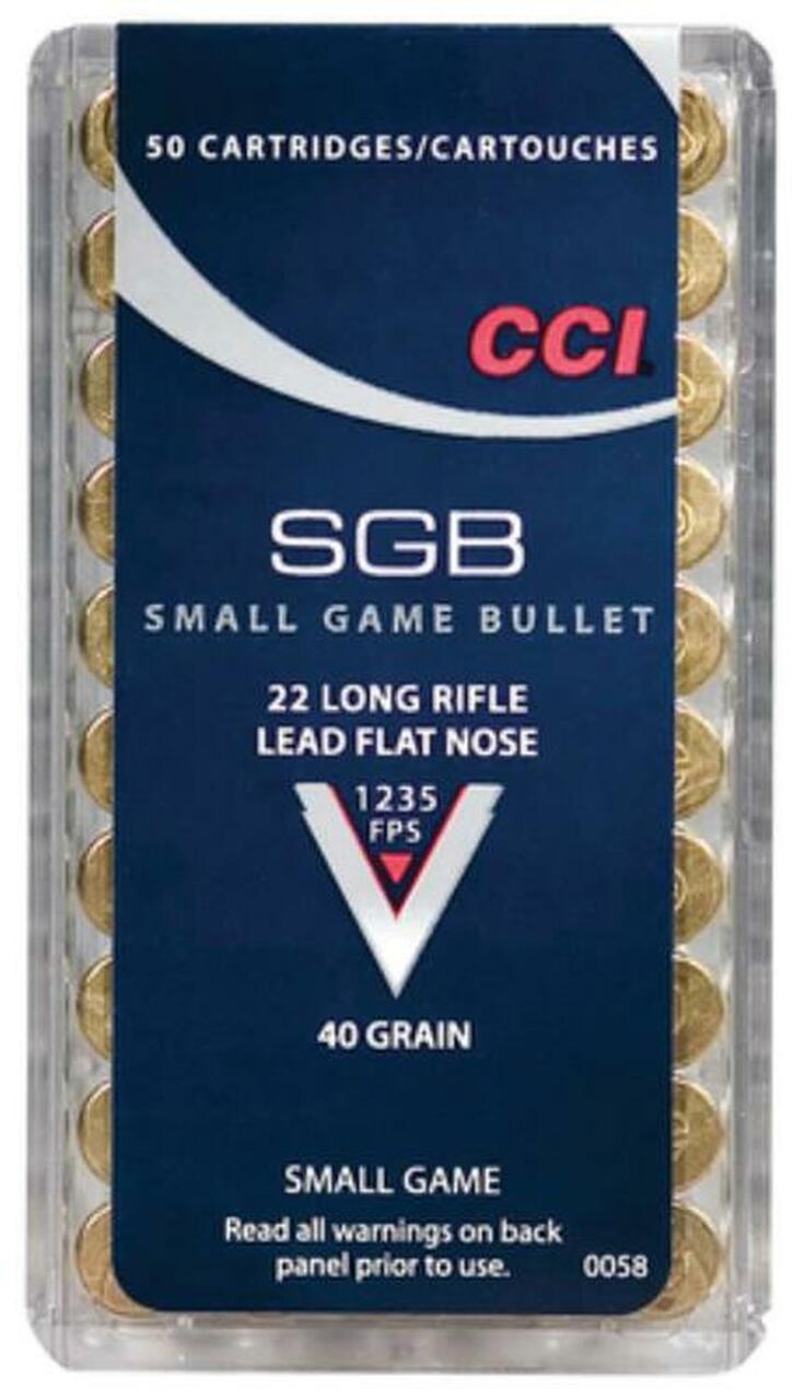 Cci 22Lr Small Game 40Gr Lead Flat Nose, 50Rd Box