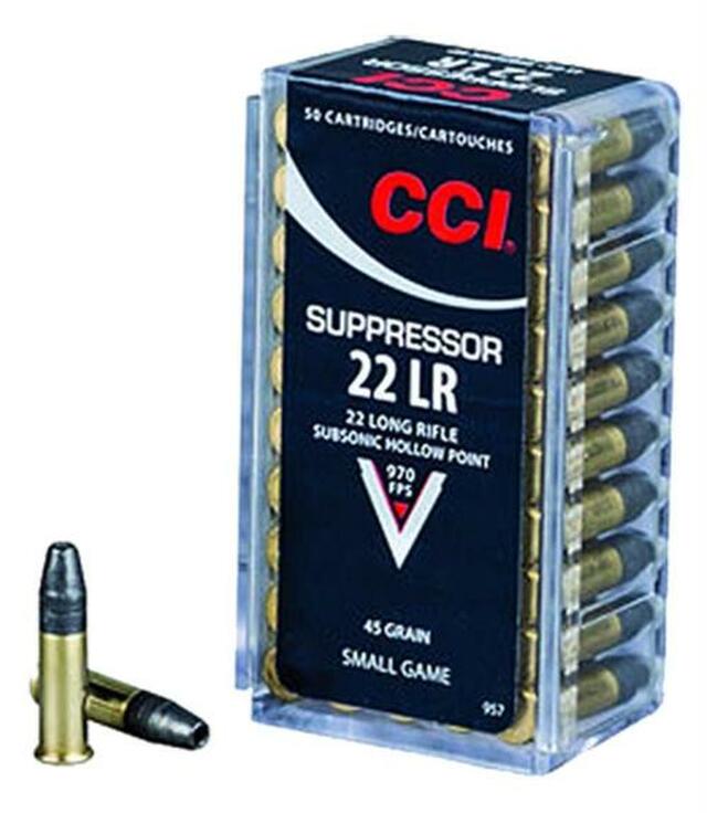 Cci 22Lr Suppressor 22 Lr 45Gr, Lead Hollow Point, 50Rd Box