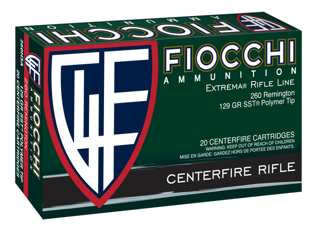 Fiocchi Extrema 260 Remington 129Gr, Sst Polymer Tip Bt, 20Rd Box
