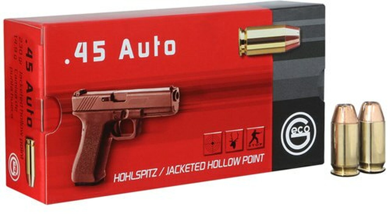 Geco Pistol 45 Acp 230Gr, Jacketed Hollow Point, 50Rd Box