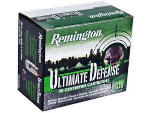Remington Ammunition Case HD9MMBN Ultimate Defense Full Size Handgun 9mm Luger 124 GR Brass Jacketed Hollow Point - 500 Round Case - Rem #28935