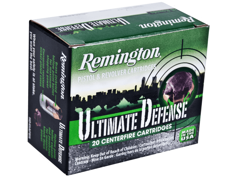 Remington Ammunition Case Hd9Mmbn Ultimate Defense Full Size Handgun 9Mm Luger 124 Gr Brass Jacketed Hollow Point - 500 Round Case - Rem #28935