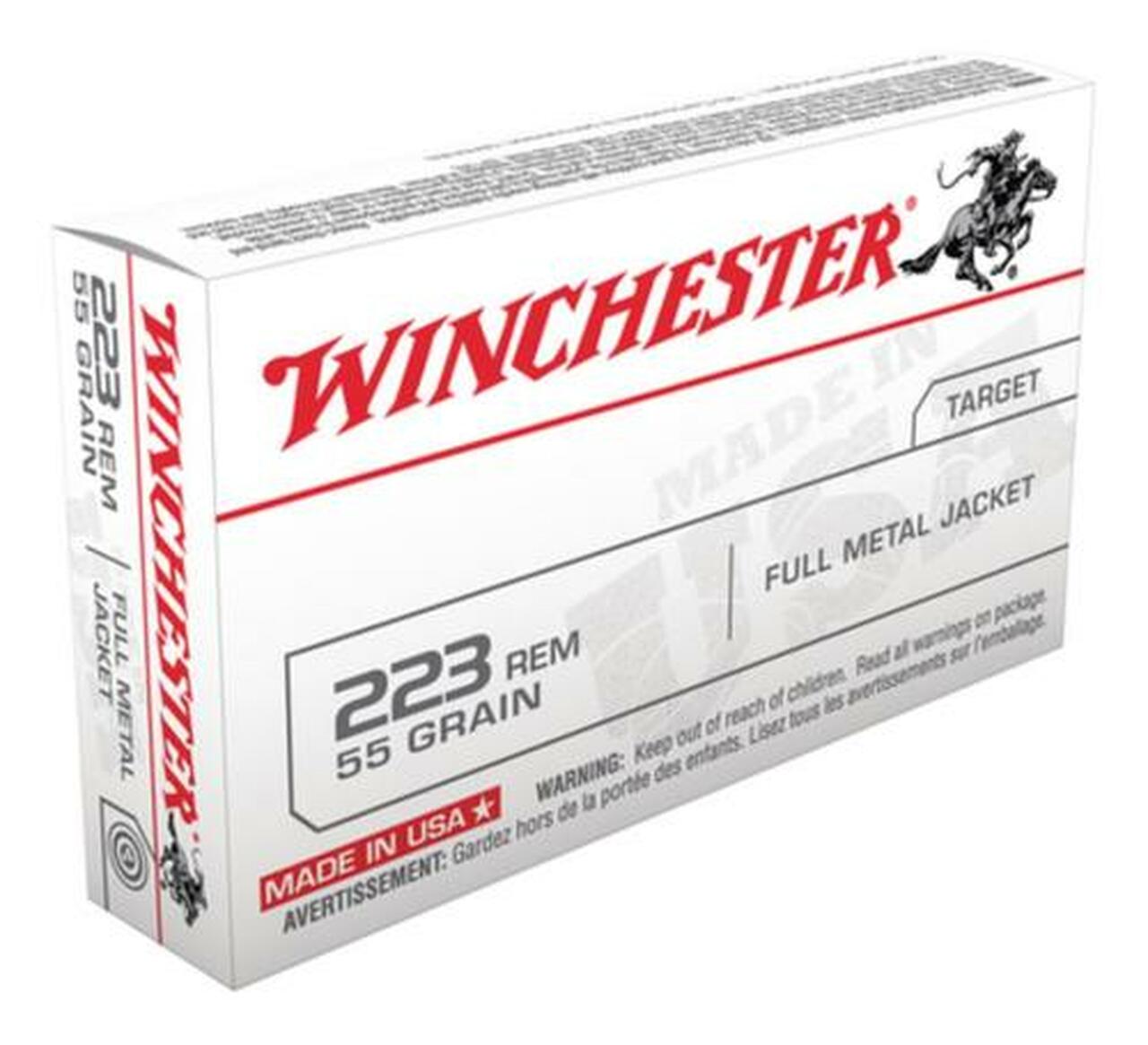 Winchester Ammunition, Usa Target, 223 Rem, 55Gr, Full Metal Jacket, 20Rd Box 3 Winchester Ammunition, Usa Target, 223 Rem, 55Gr, Full Metal Jacket, 20Rd Box