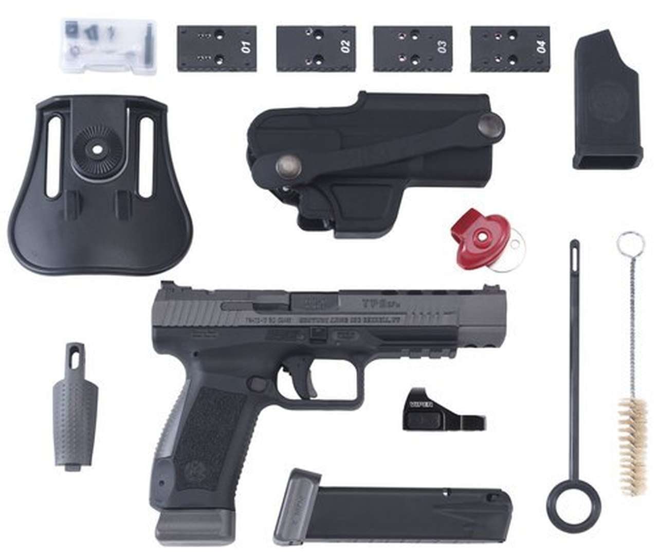 Century Canik Tp9Sfx 9Mm, 5.2&Quot; Match Grade Barrel Tungsten Gray, Two 20Rd Mags, Holster, Vortex Red Dot Sight 787450465749 2 54107.1575698686 1