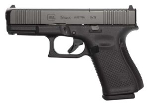 Glock G19 Gen 5 MOS Compact 9mm, 4" Barrel, Fixed Sights, Front Serrations, Ambi Slide Stop, 3x15rd Mags