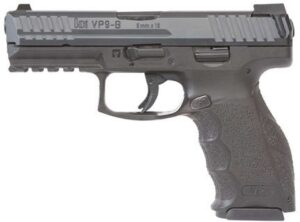 HK, VP9-B 9MM, 4" Barrel Black, 3 Dot Sights, 2- 15Rd Mags, Push Button Magazine Release