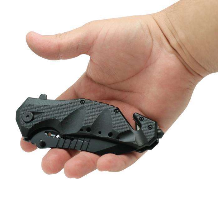 Elitedge® Stainless Steel Tactical Rescue Knife Black 8&Quot; 4 Elitedge® Stainless Steel Tactical Rescue Knife Black 8&Quot; - Image 2