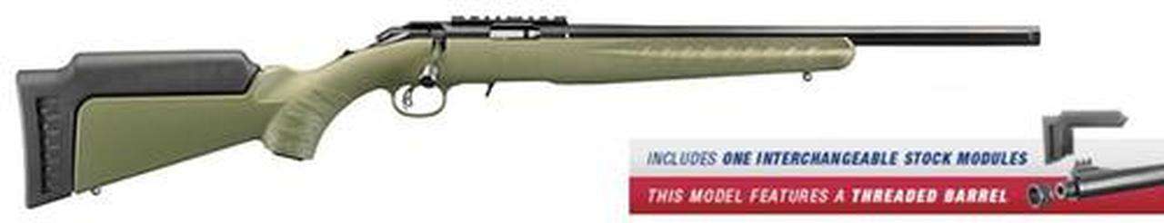 Ruger American Rifle Predator Bolt 22 Wmr 18 Threaded Barrel, 9+1 Synthetic Odg Stock Blued 3 Ruger American Rifle Predator Bolt 22 Wmr 18 Threaded Barrel, 9+1 Synthetic Odg Stock Blued