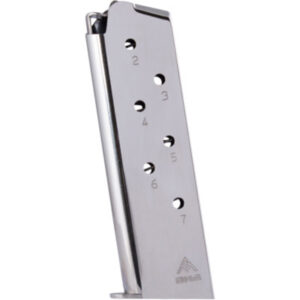 Mec-Gar 1911 Government or Commander .45 ACP 7 RD nickel MGCG4507N
