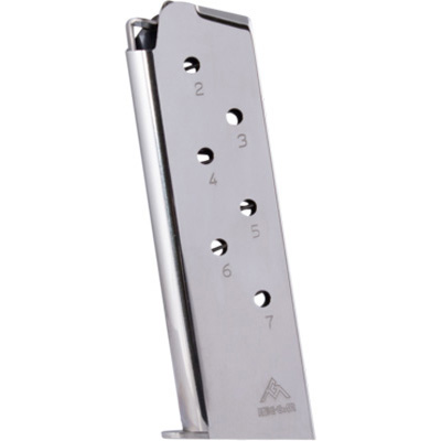 Mec-Gar 1911 Government Or Commander .45 Acp 7 Rd Nickel Mgcg4507N